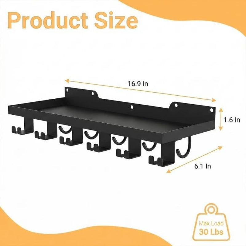 Metal Tonal Accessory Floating Shelf
