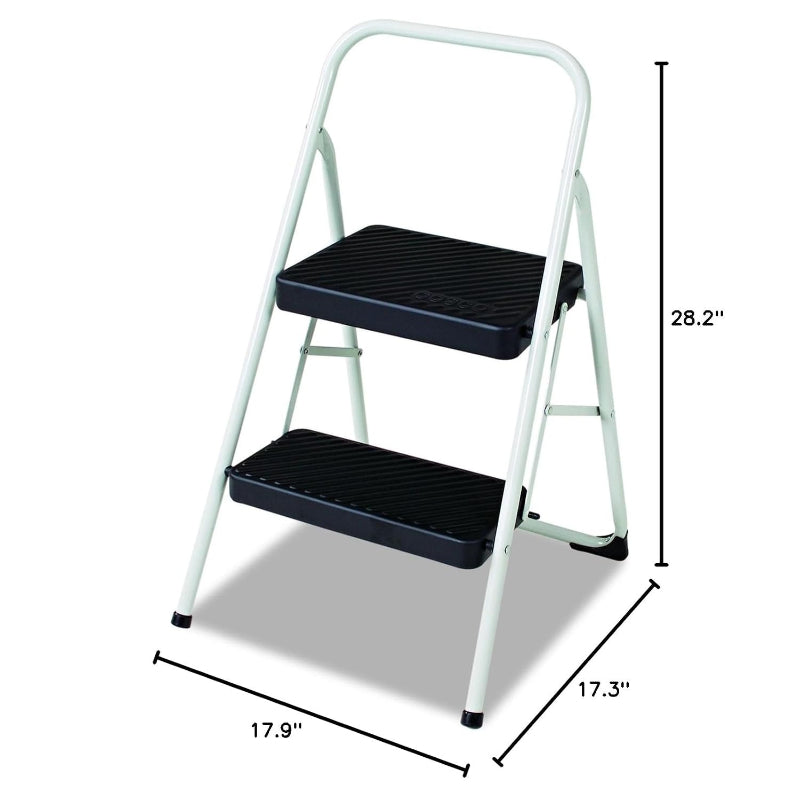 Gray Steel Folding Step Stool