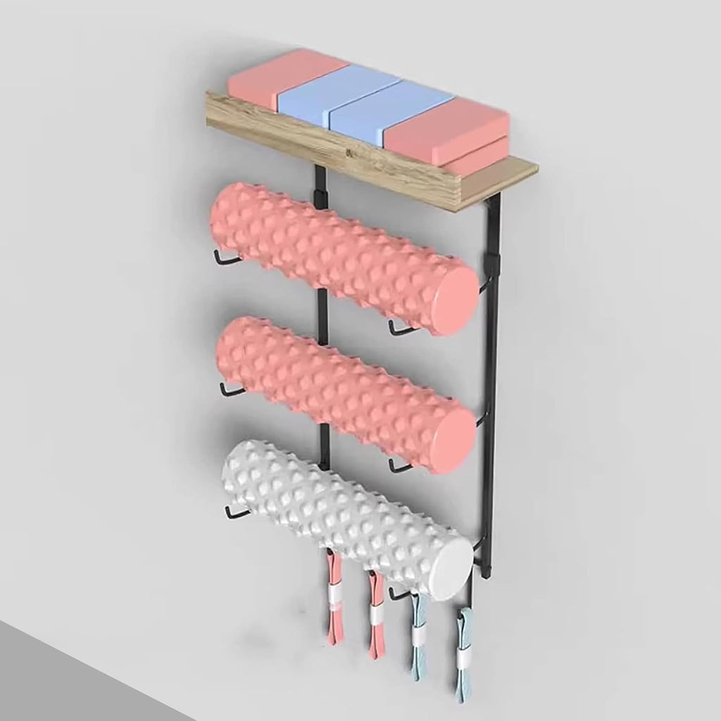 Wall Mount Yoga Mat Storage Rack