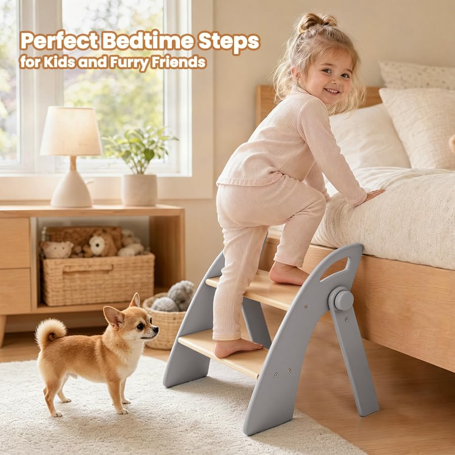Bamboo Toddler Foldable Step Stool