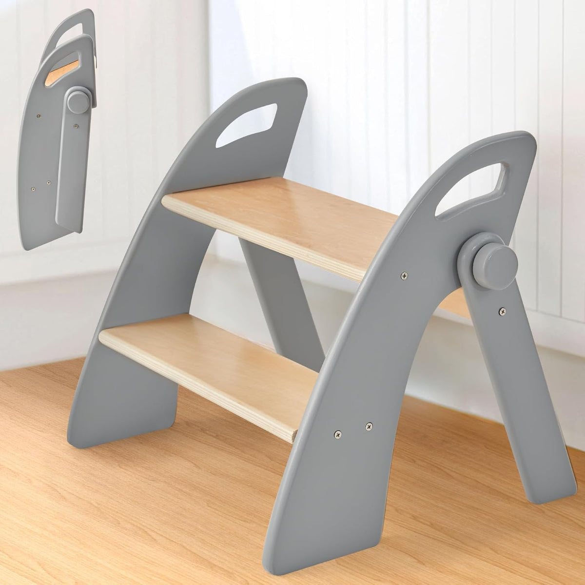 Bamboo Toddler Foldable Step Stool