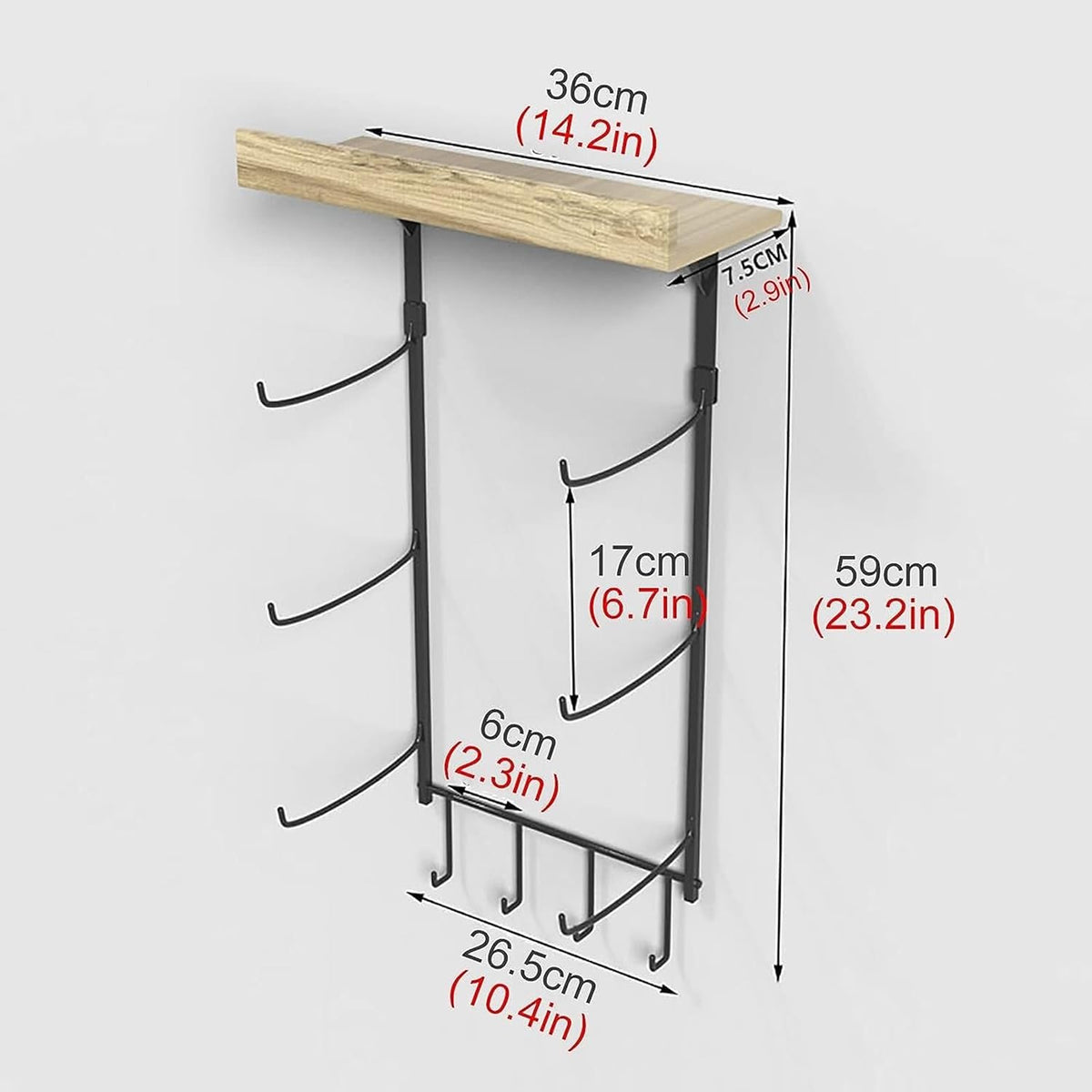 Wall Mount Yoga Mat Storage Rack