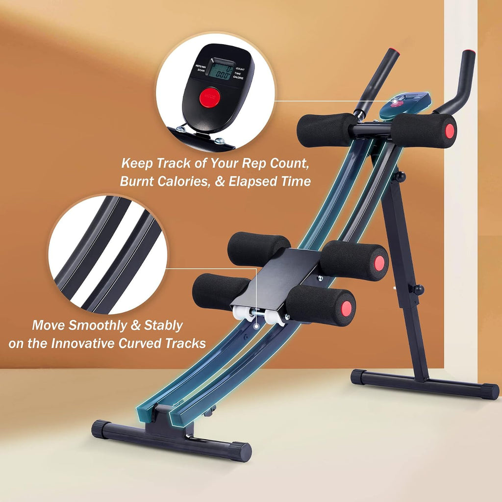 Digital Display Foldable Ab Crunch Coaster