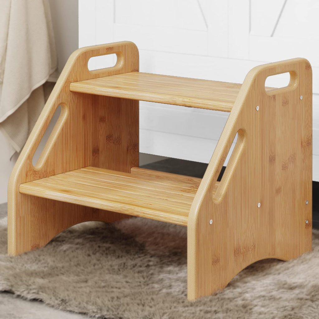 Bamboo Dual Height Toddler Step Stool