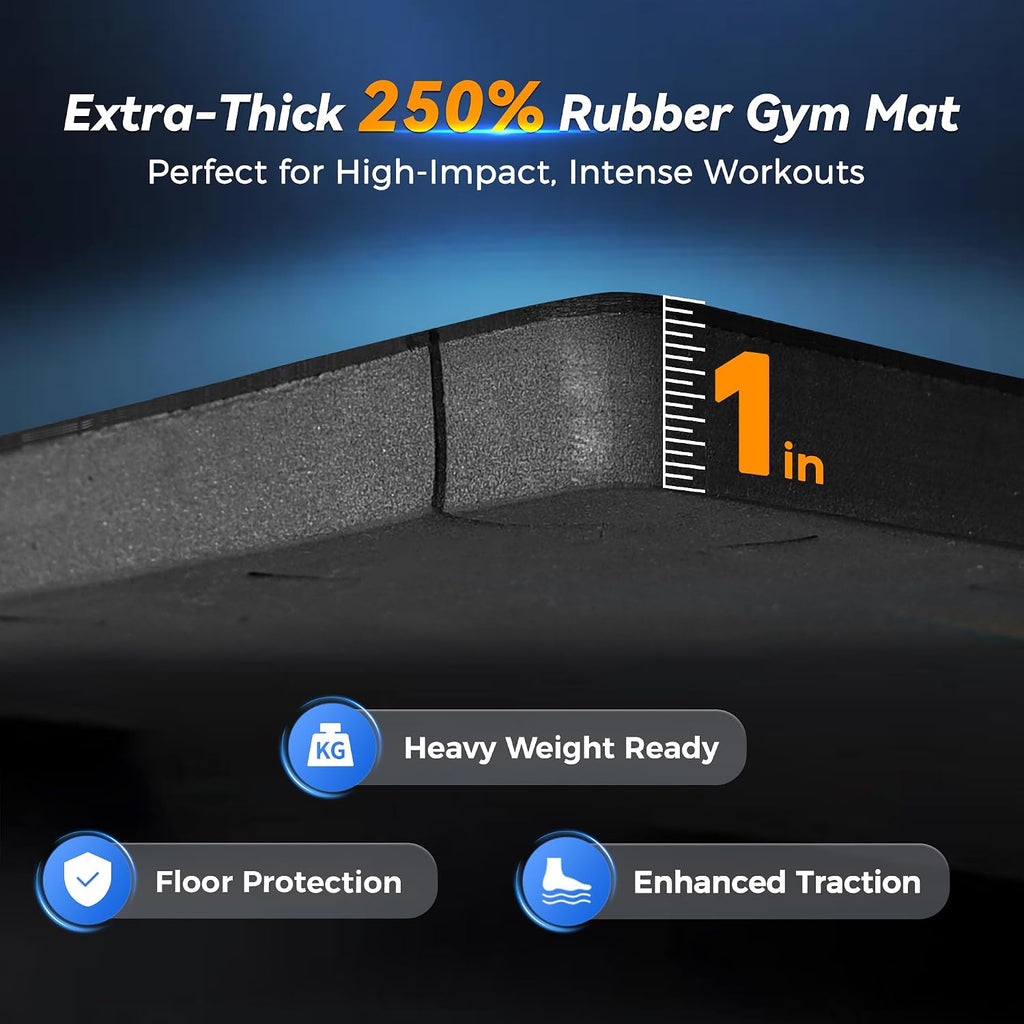 Extra Thick Rubber Top Gym Mat