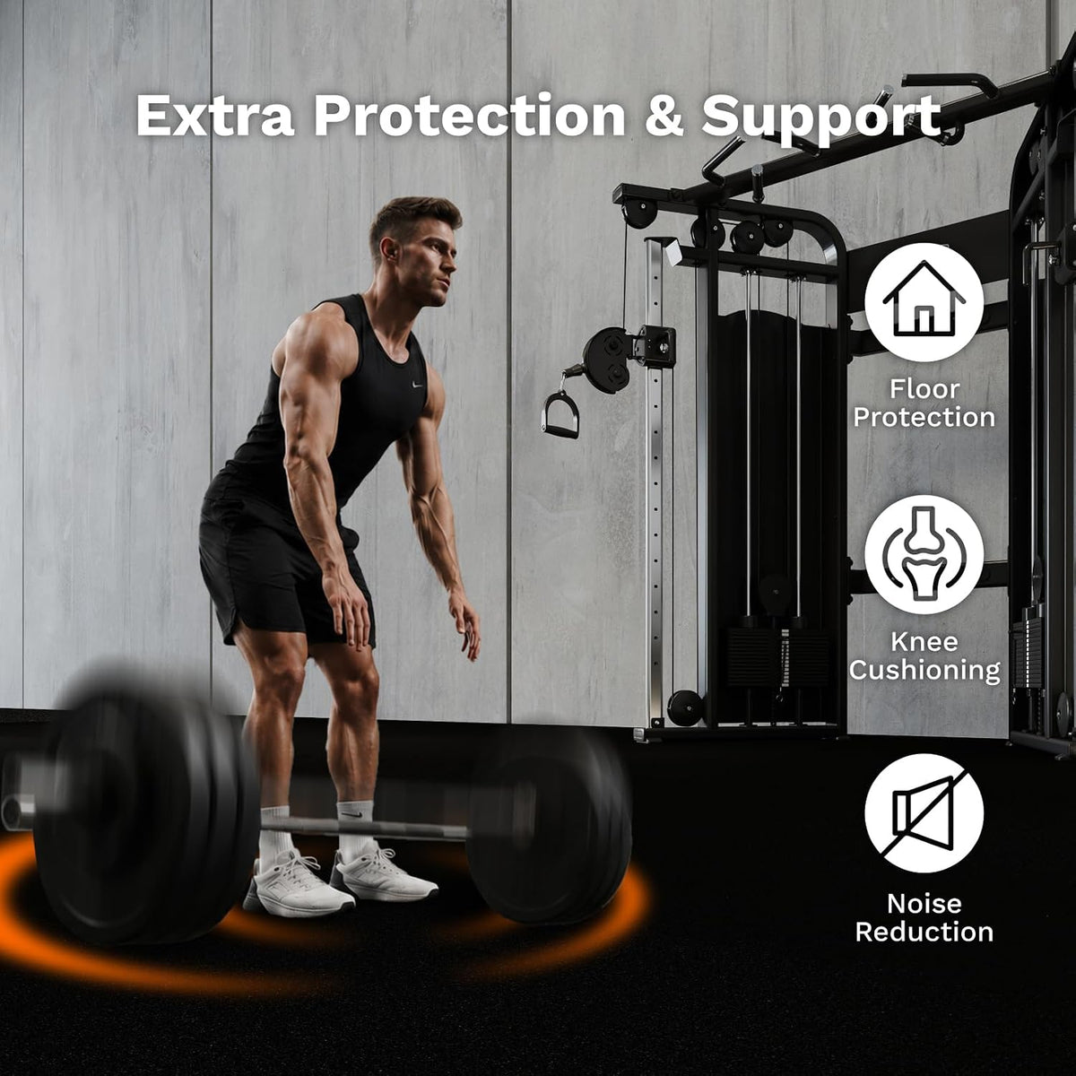 Ultra Thick Rubber Top Gym Flooring