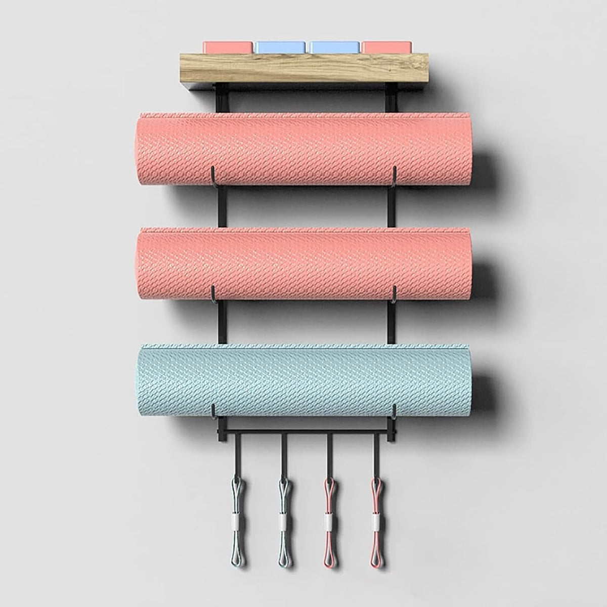 Wall Mount Yoga Mat Storage Rack