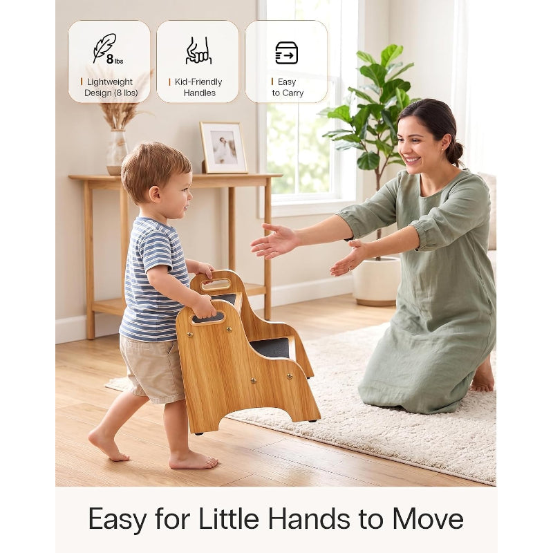 Natural Wooden Toddler Step Stool