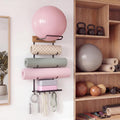 Wood Tone Yoga Mat Storage Rack
