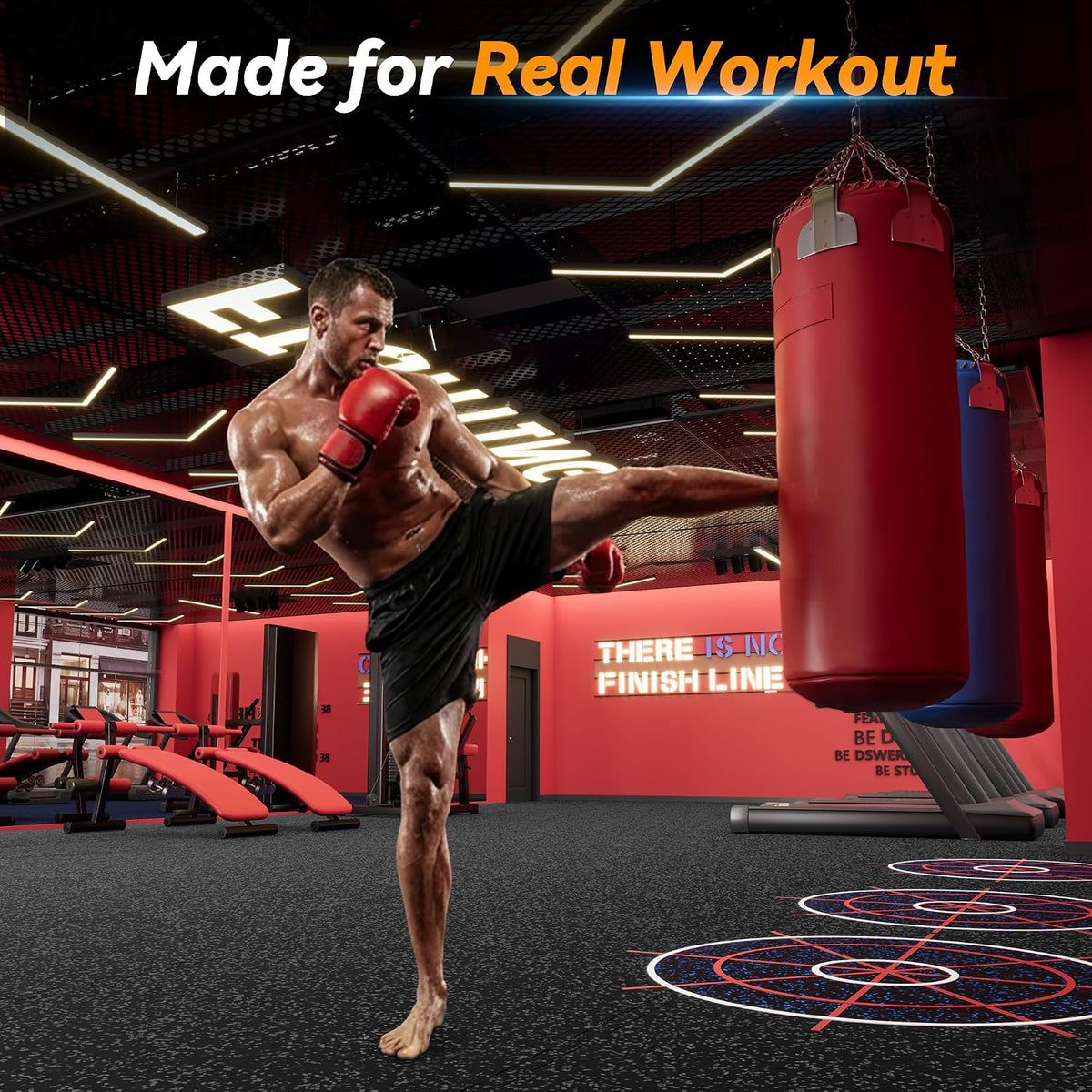 Extra Thick Rubber Top Gym Mat