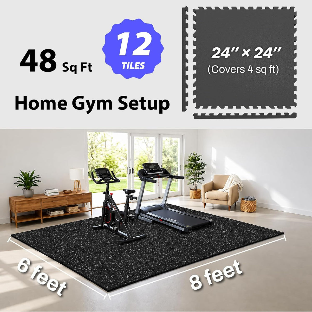 Ultra Thick Rubber Top Gym Flooring