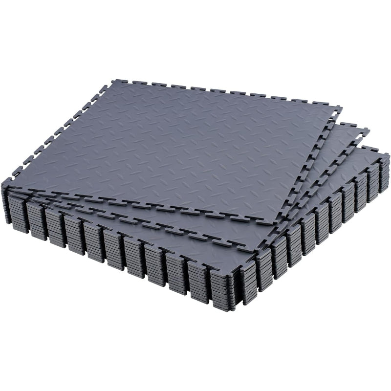 Graphite Gray Interlocking Garage Floor Tiles