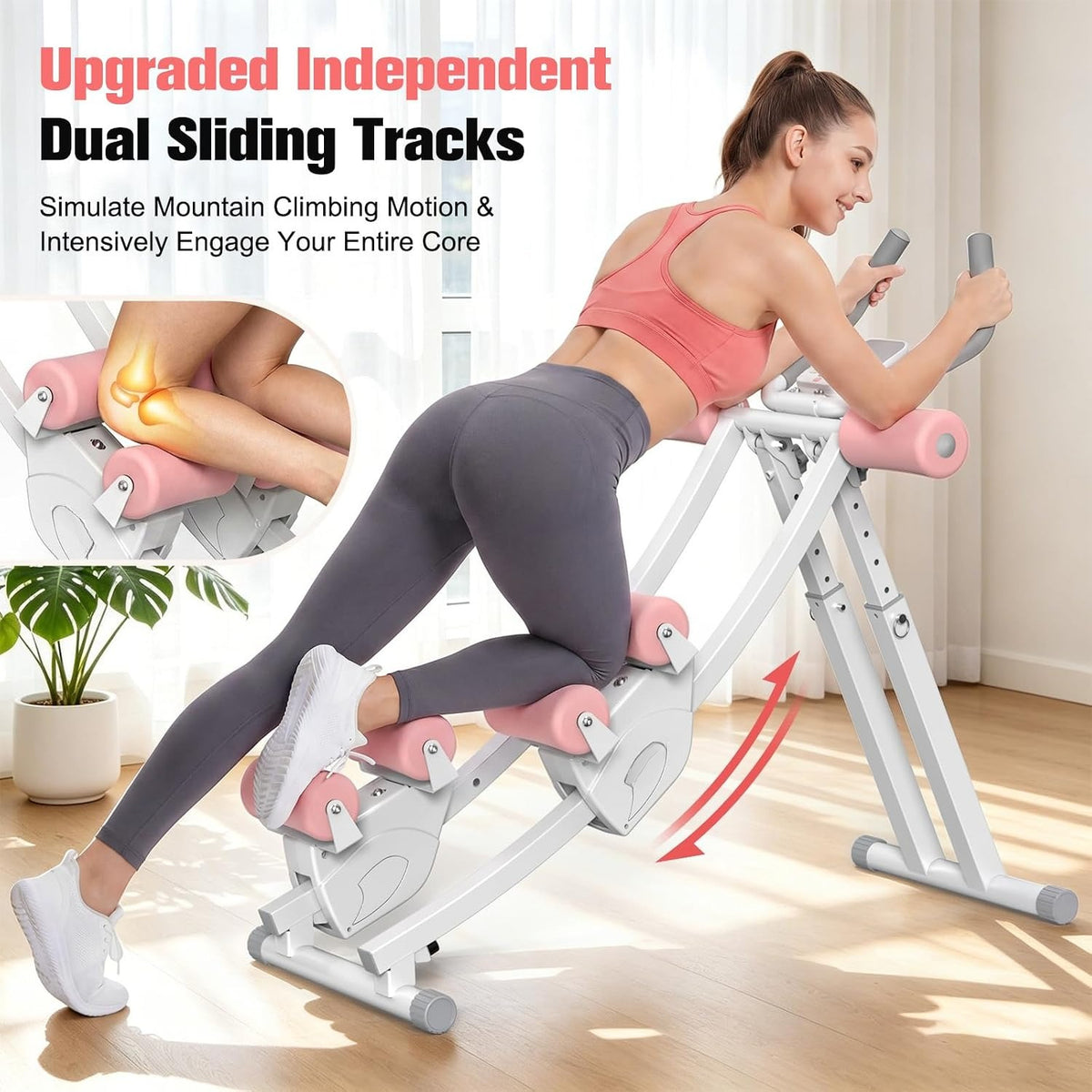 Dual Track Foldable Ab Trainer