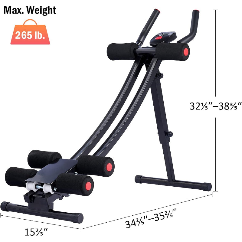 Digital Display Foldable Ab Crunch Coaster