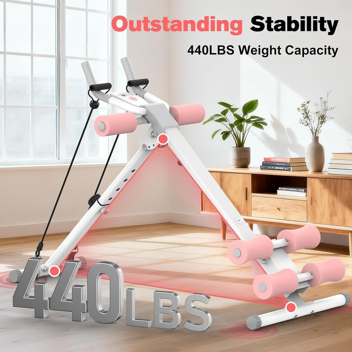 Adjustable Ab Workout Trainer Machine